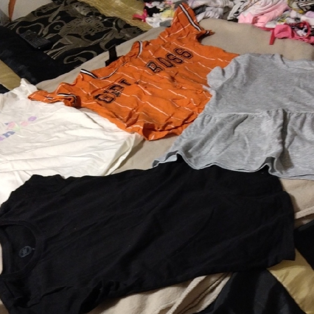 Orange Graphic Kids Shirt